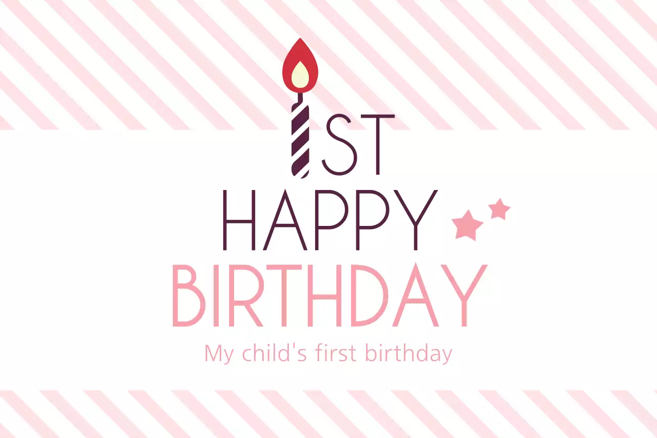 Pink Simple Birthday Invitation Banner