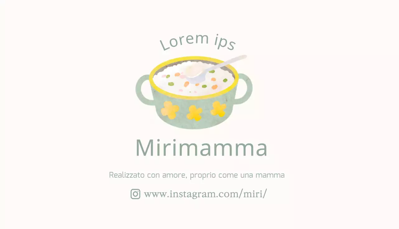 Biglietti da visita per alimenti per bambini