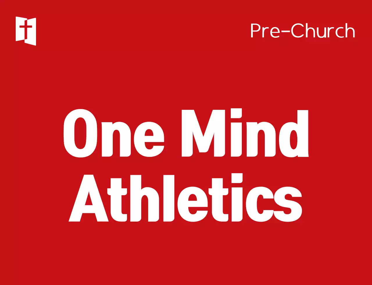 Church sports day team identification vests with red white simple symbols