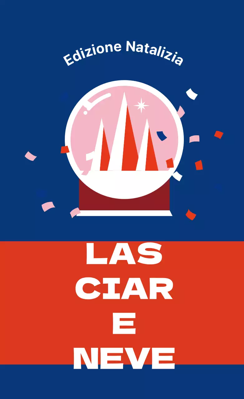 Etichette natalizie illustrate rosse e blu