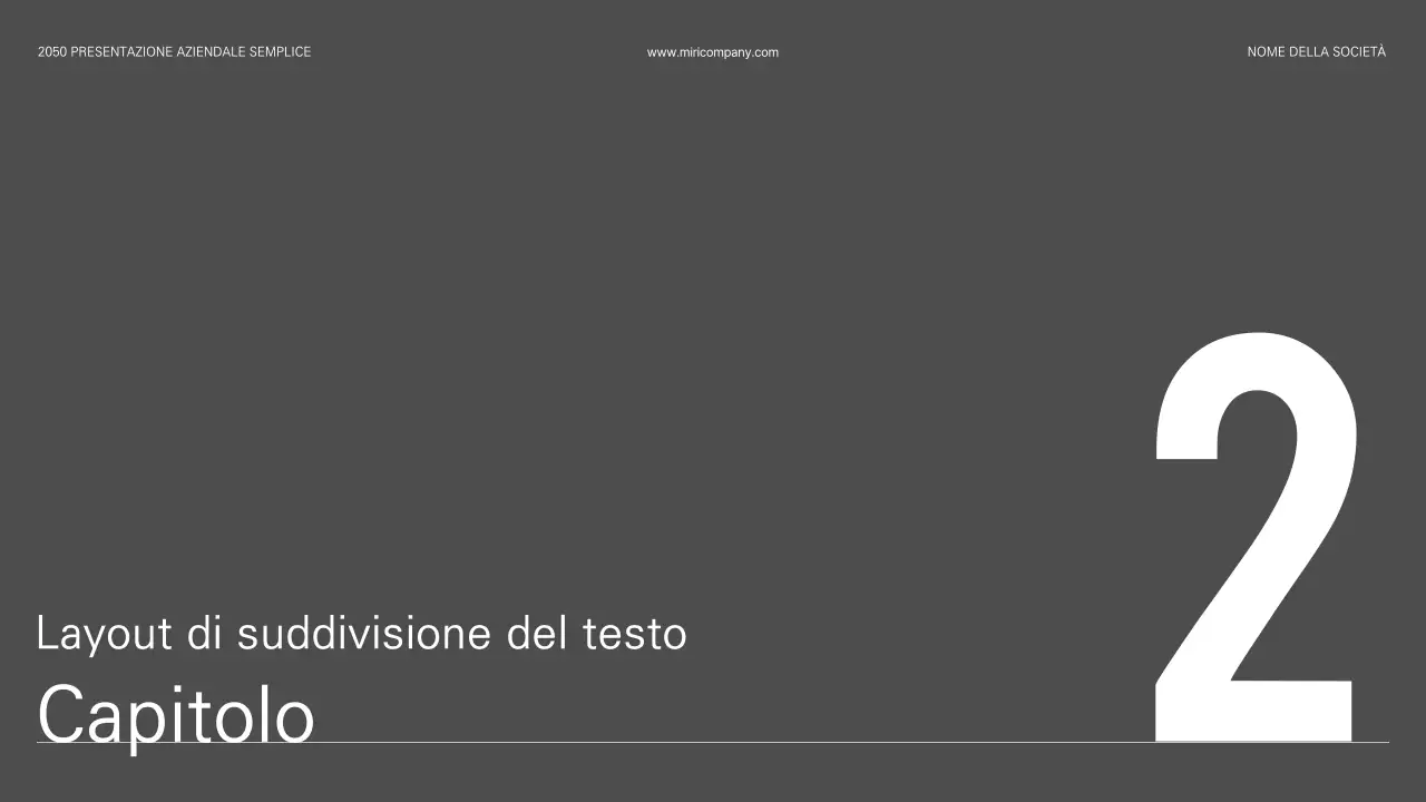 Presentazione aziendale semplice ed essenziale in bianco e nero