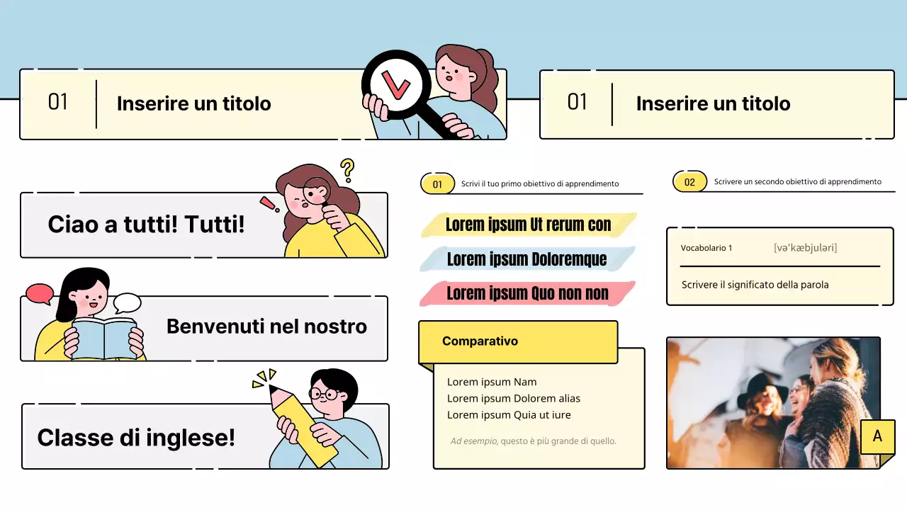 Simpatico personaggio educativo in stile azzurro