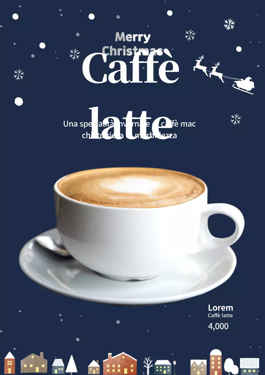 Foto blu Pubblicità natalizia del caffè