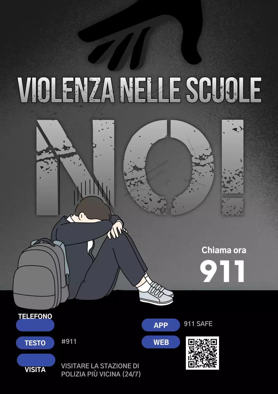 Struttura scura nera Denunciare la violenza nelle scuole