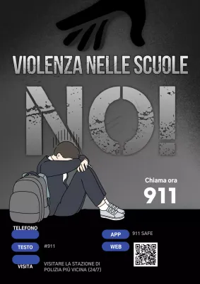 Struttura scura nera Denunciare la violenza nelle scuole