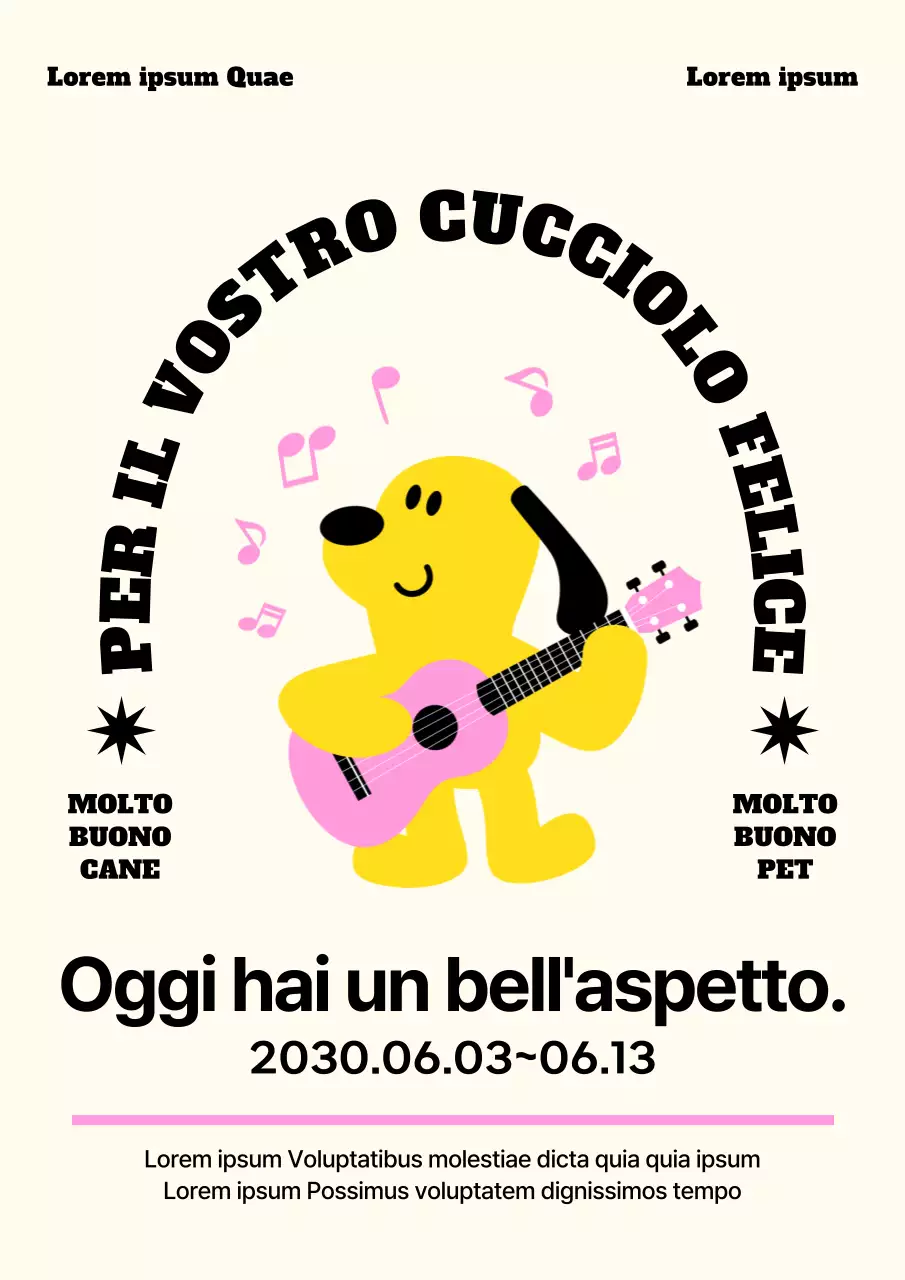 Promozioni rosa, simpatiche e illustrate di prodotti per animali domestici