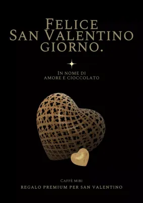 San Valentino con sfondo nero e concetto di cuore d'oro 3D