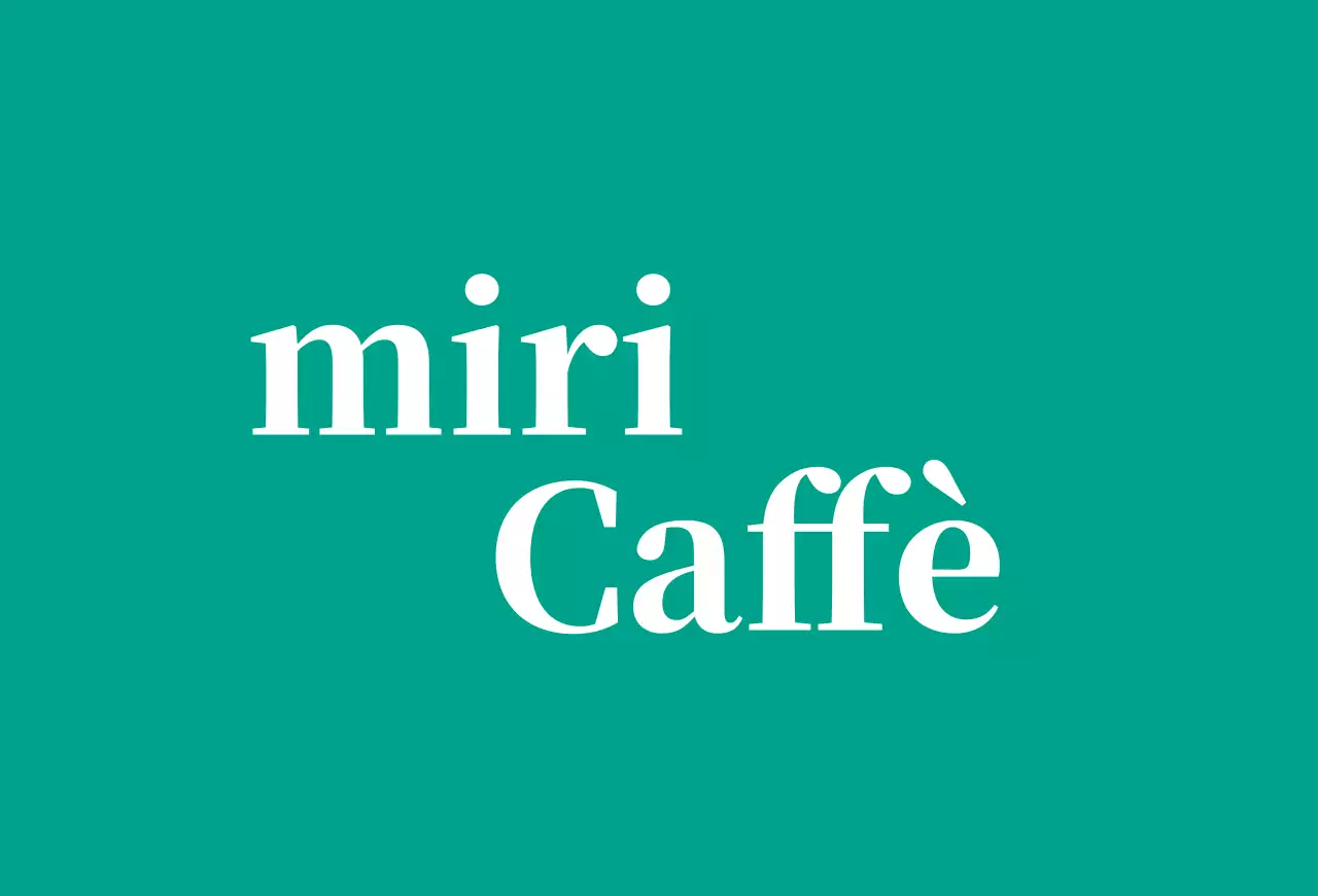 Cafe Ballette su sfondo turchese con logo in inglese