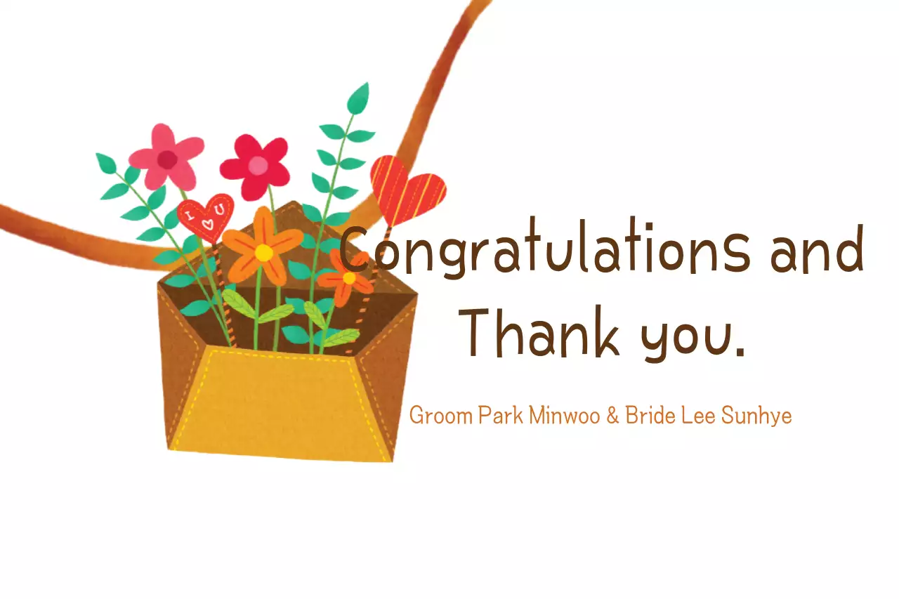 Colorful Floral Thank You Card Banner