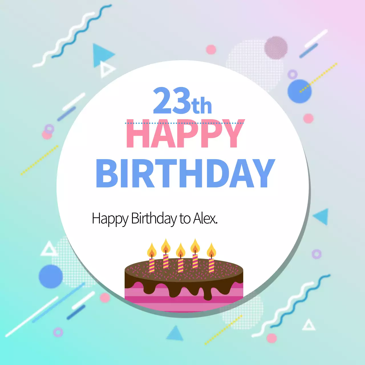 Colorful Trendy Birthday Invitation Banner
