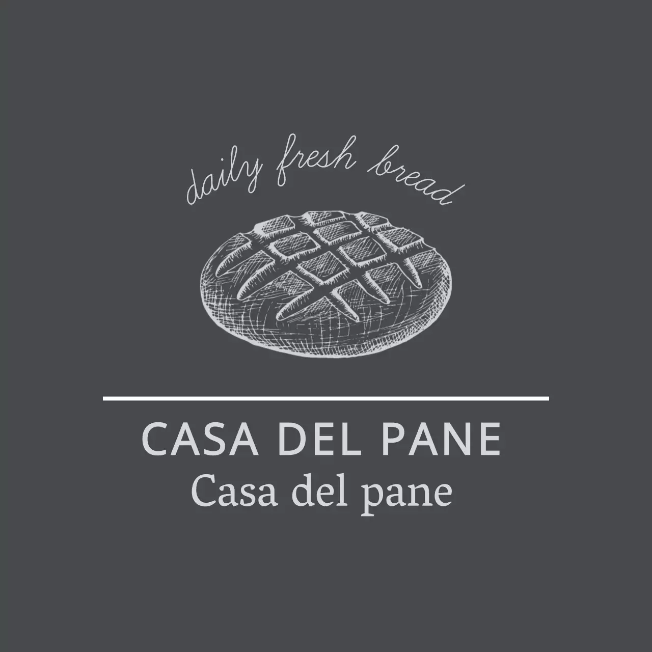 Etichetta da forno vintage con illustrazione grigio scuro