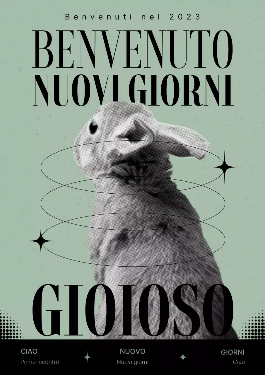 Poster di Capodanno in menta