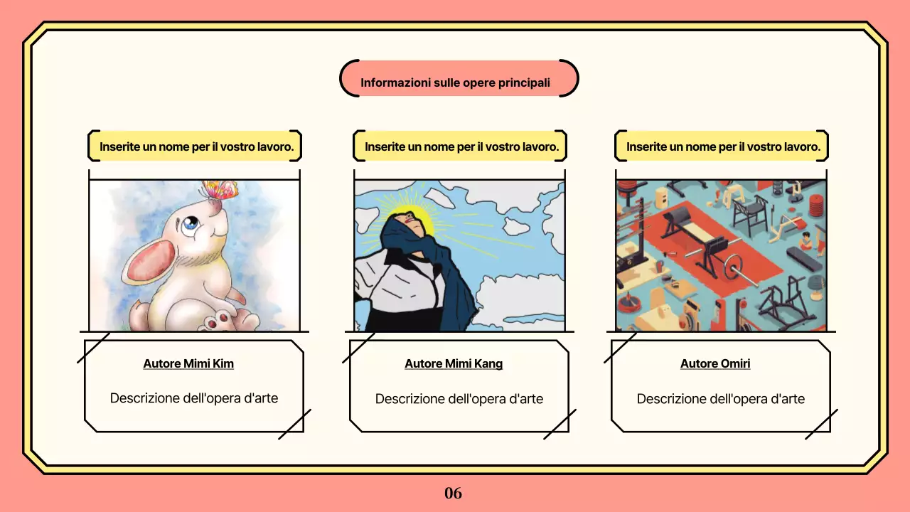 Proposta espositiva per bambini con illustrazioni colorate, semplici e simpatiche