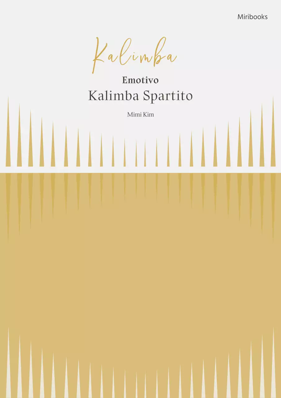 Semplice spartito per kalimba con motivi a linee in grigio e beige