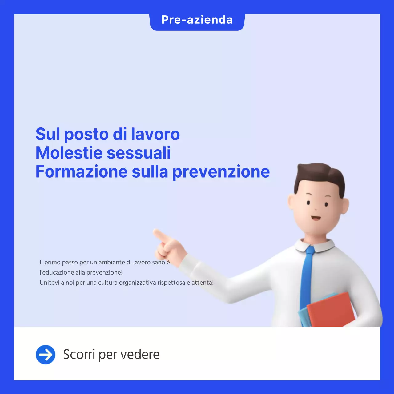Carta blu di formazione semplice per la prevenzione delle molestie sessuali sul luogo di lavoroNews