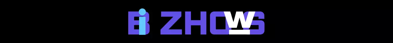 Gaya logo teks sederhana dengan aksen warna pelangi untuk promosi perusahaan