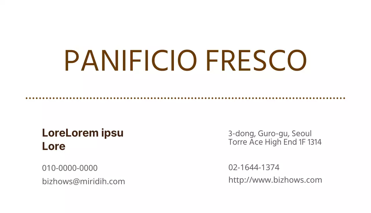 Biglietti da visita per panifici