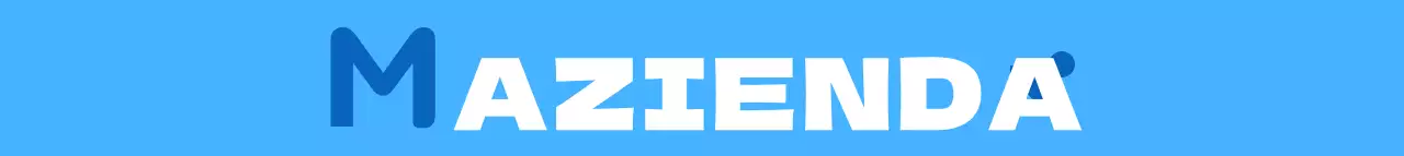 Un promo aziendale pulito con un logo inglese in blu e azzurro.