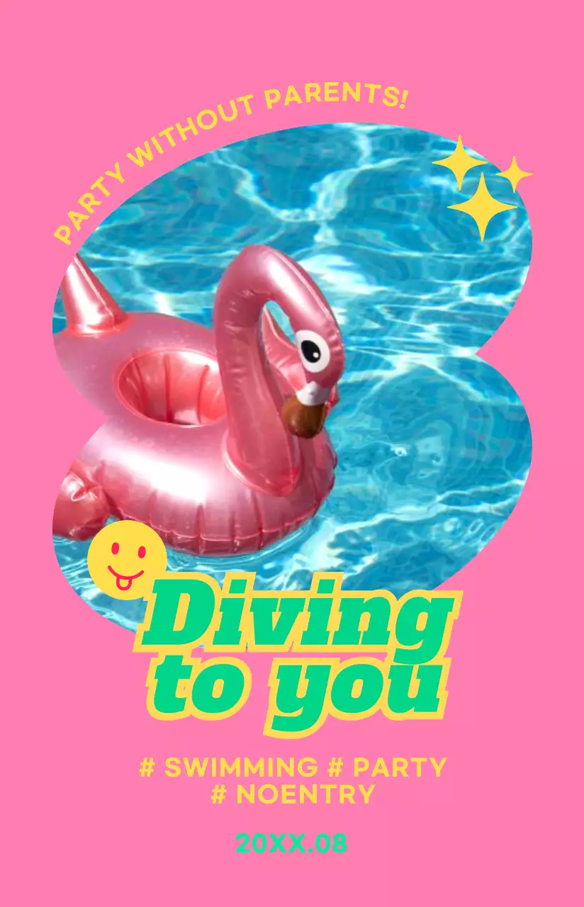 Movie posters with teenage sentiment frames and stickers in striking colors.