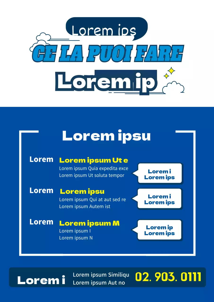 Promuovere le scuole di lingua inglese in blu e giallo