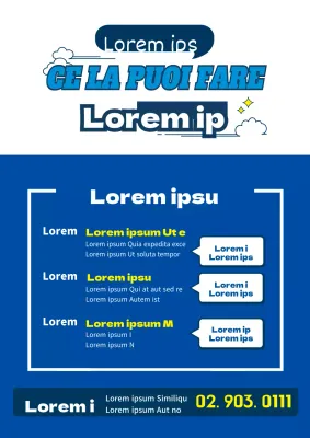 Promuovere le scuole di lingua inglese in blu e giallo