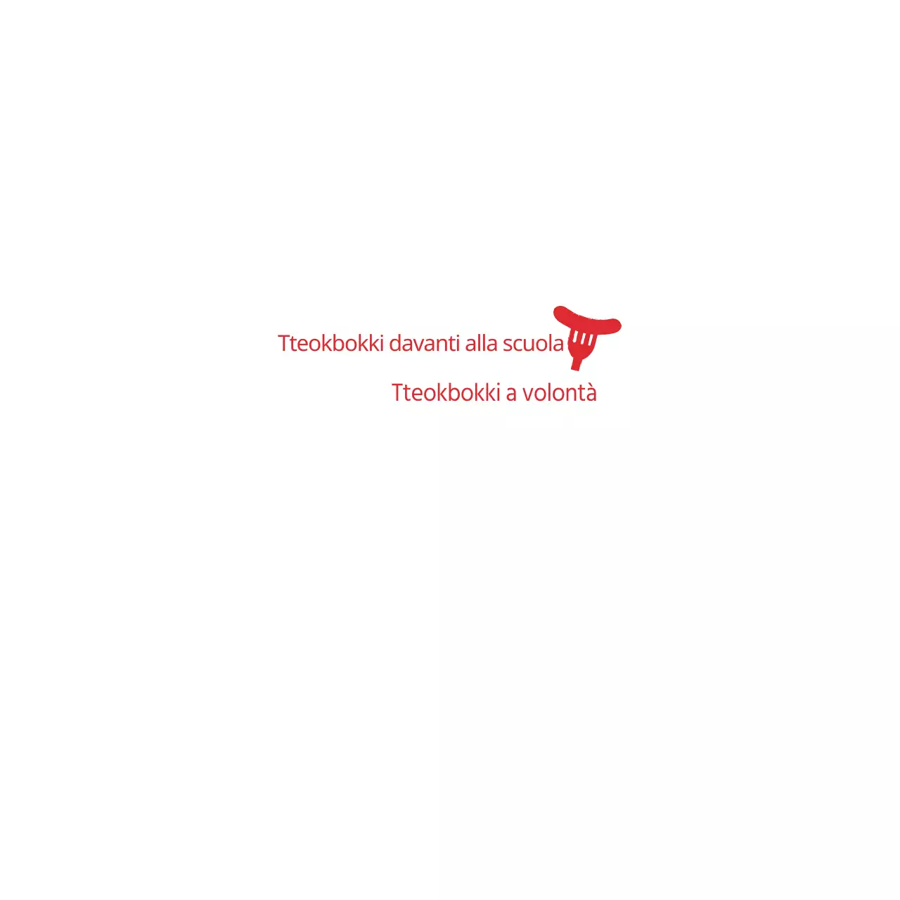 Tteokbokki davanti alla scuola