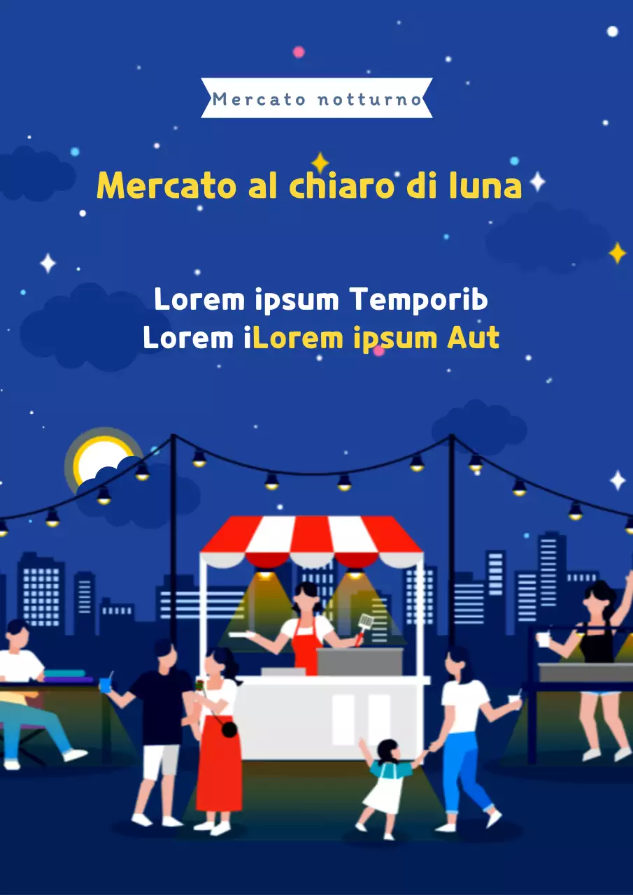 Un simpatico volantino color indaco che promuove un evento di birreria all'aperto.