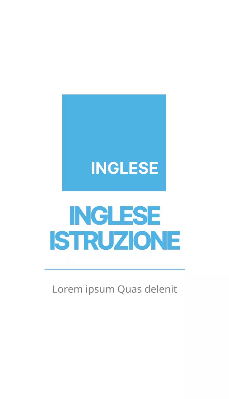 EDUCAZIONE ALL'INGLESE
