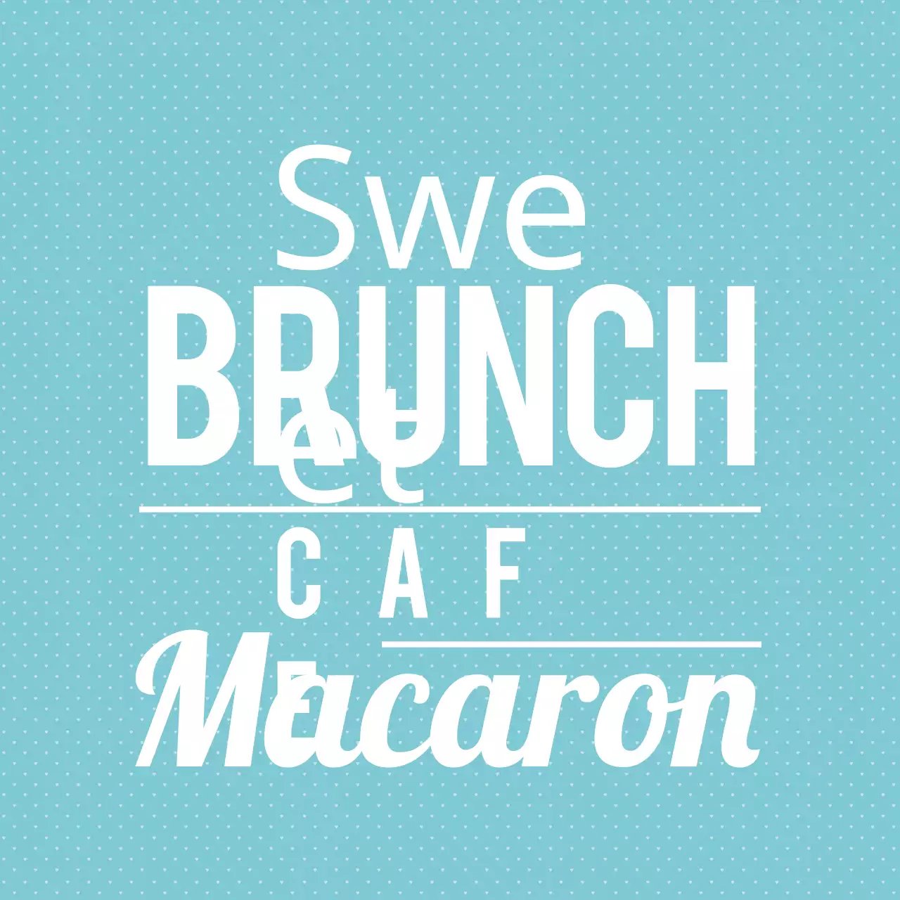 Biểu ngữ thực đơn bữa sáng muộn hiện đại màu xanh