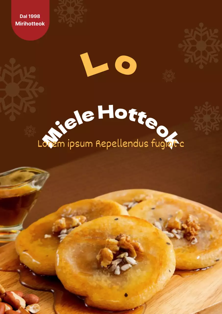 Marrone Giallo Foto Spuntino invernale Hotteok