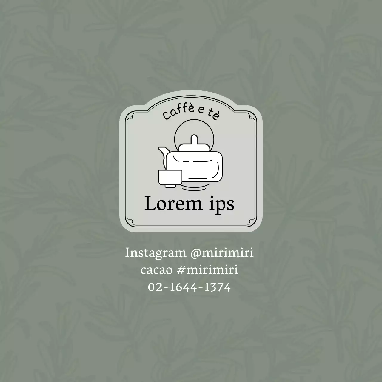 Promozione della casa del tè Green Illustration Café