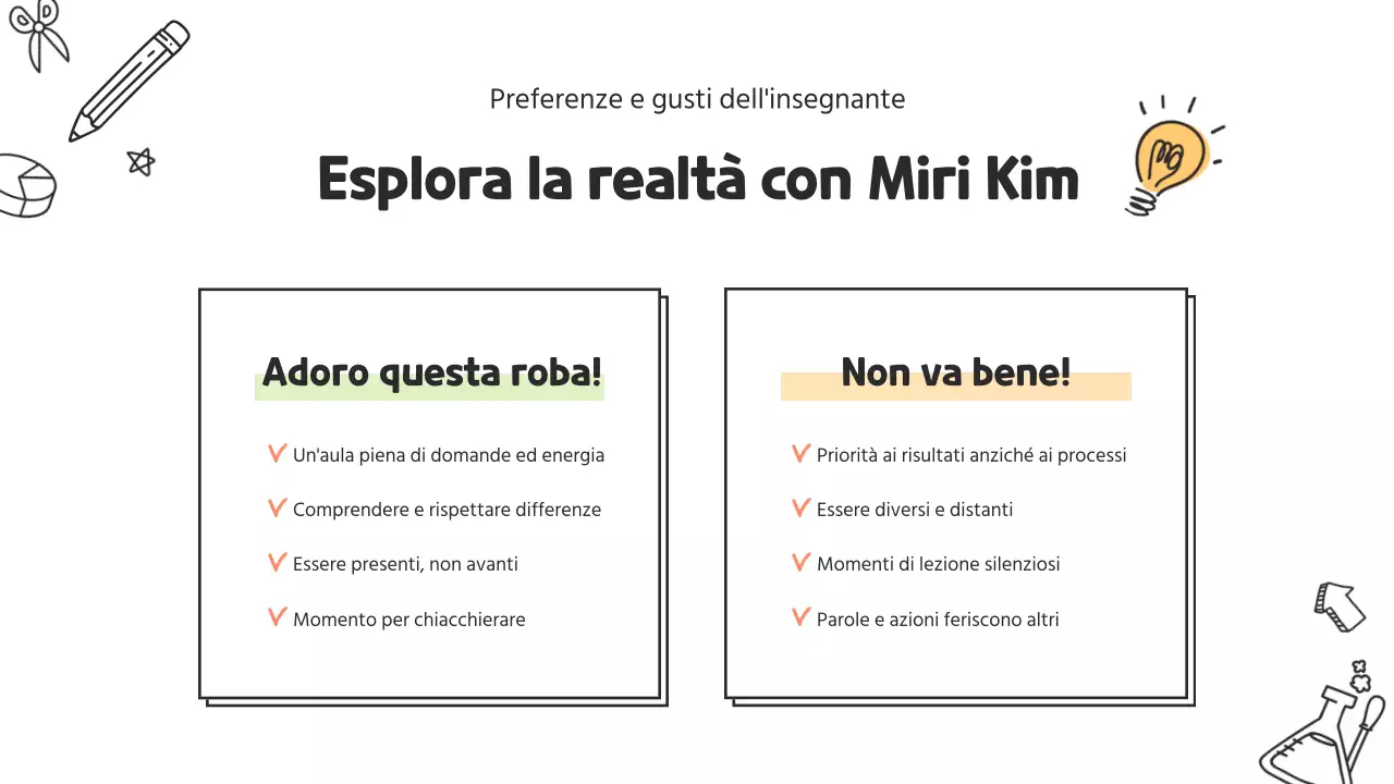 Un simpatico curriculum per insegnanti di scuola primaria in bianco e giallo