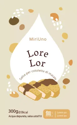 Adesivi al sugo di cotoletta di maiale marrone