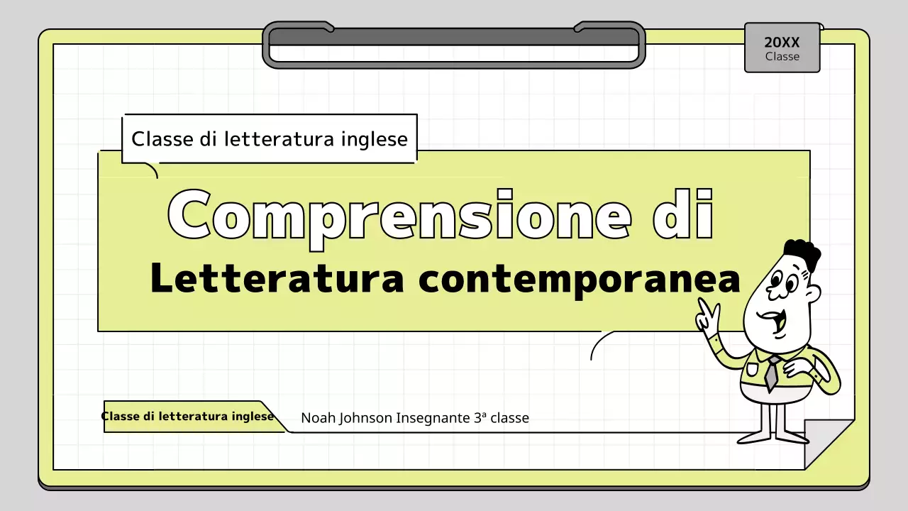 Kit per presentazioni didattiche in bianco e lime