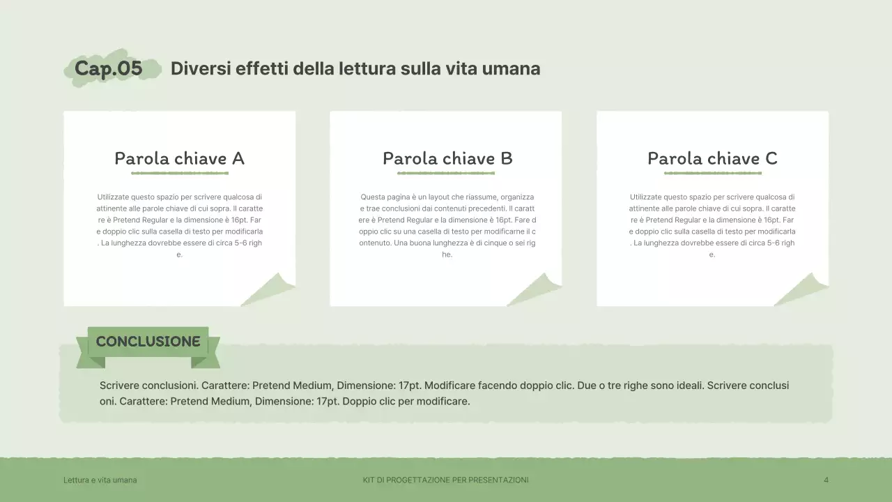 Kit di presentazione con illustrazioni di libri sentimentali disegnate a mano in marrone e verde