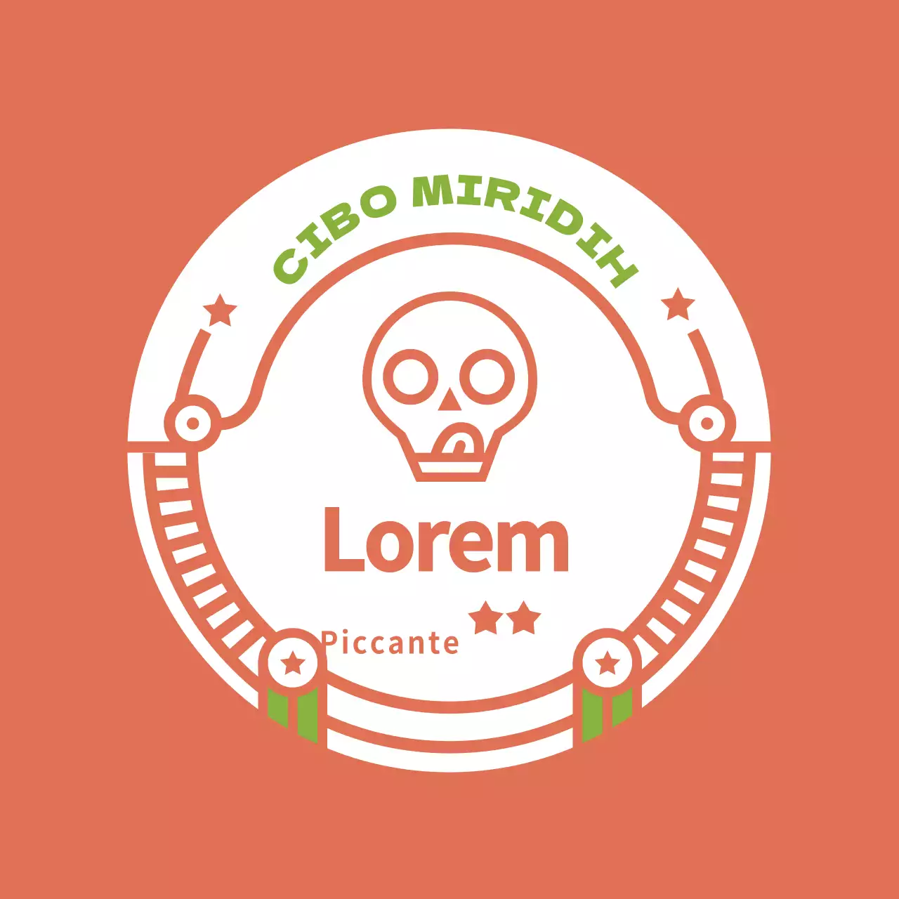 Adesivo per salsa piccante di ispirazione vintage