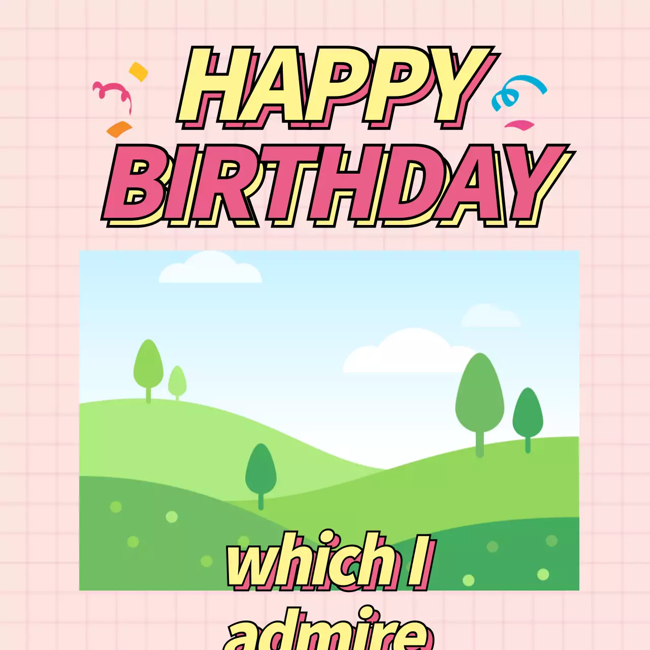 Pink Trendy Birthday Invitation Banner