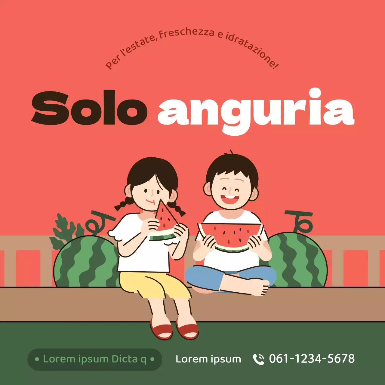 Tema dell'anguria con concetto di illustrazione di linea pulita