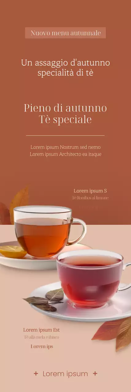 Una guida ai nuovi menu autunnali dei caffè con un'atmosfera lussuosa e arancione scuro