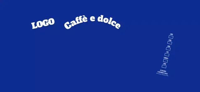 Logotipo in stile pulito in blu scuro e bianco per un caffè
