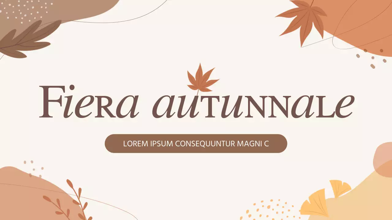 Una guida agli eventi autunnali con motivi geometrici marroni e avorio