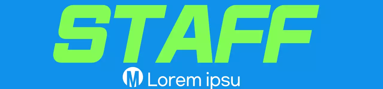 Simple blue and green job fair staff vests