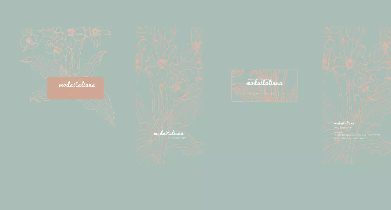 Blu linea pulita illustrazione botanica fiore