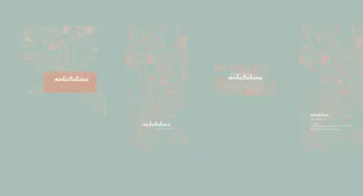 Blu linea pulita illustrazione botanica fiore