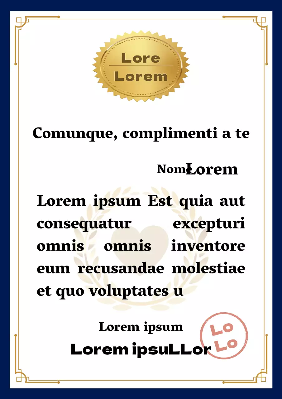 Completare l'evento con accenti blu navy e oro