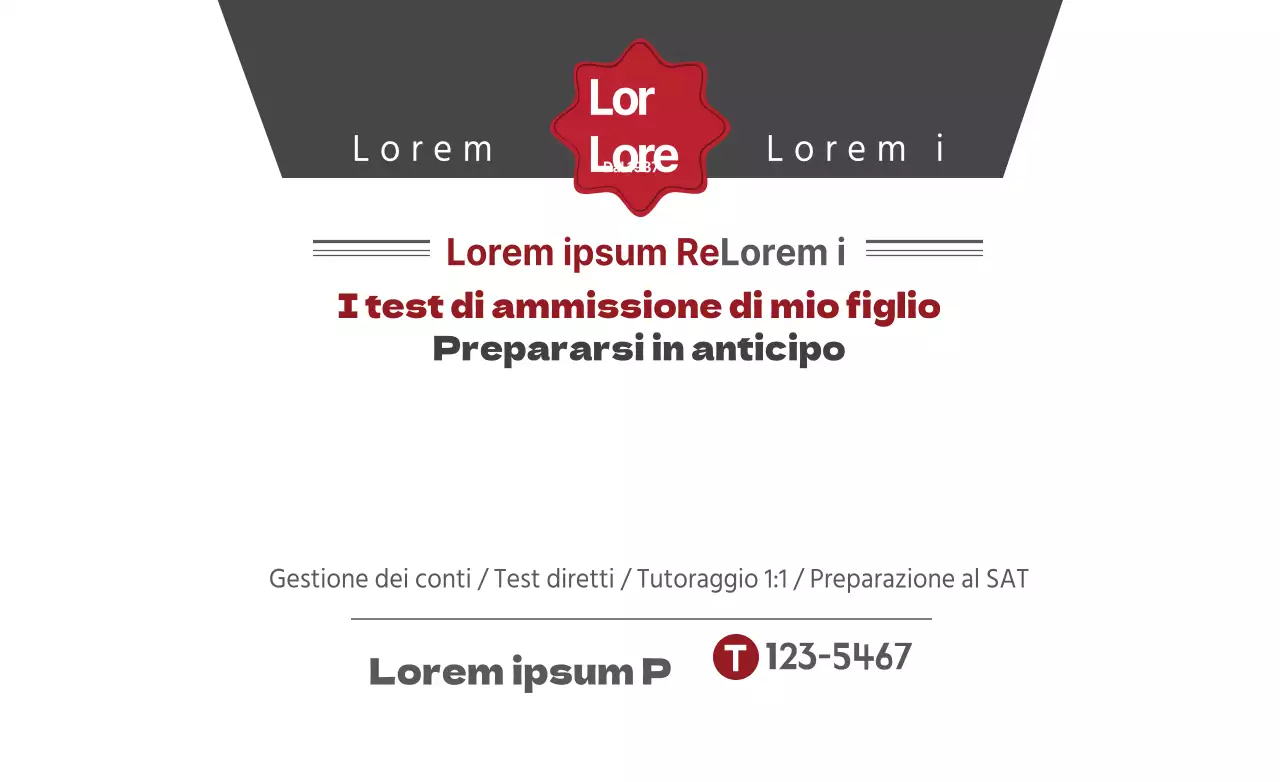I test di ammissione di mio figlio