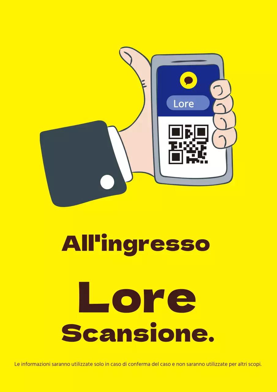 Etichette illustrate gialle per la registrazione del coronavirus