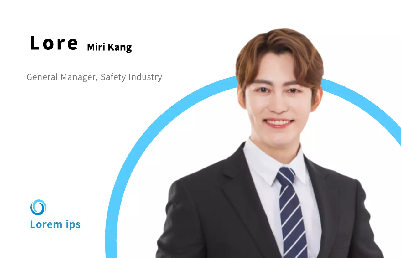 Thẻ ID nhân viên màu xanh gọn gàng