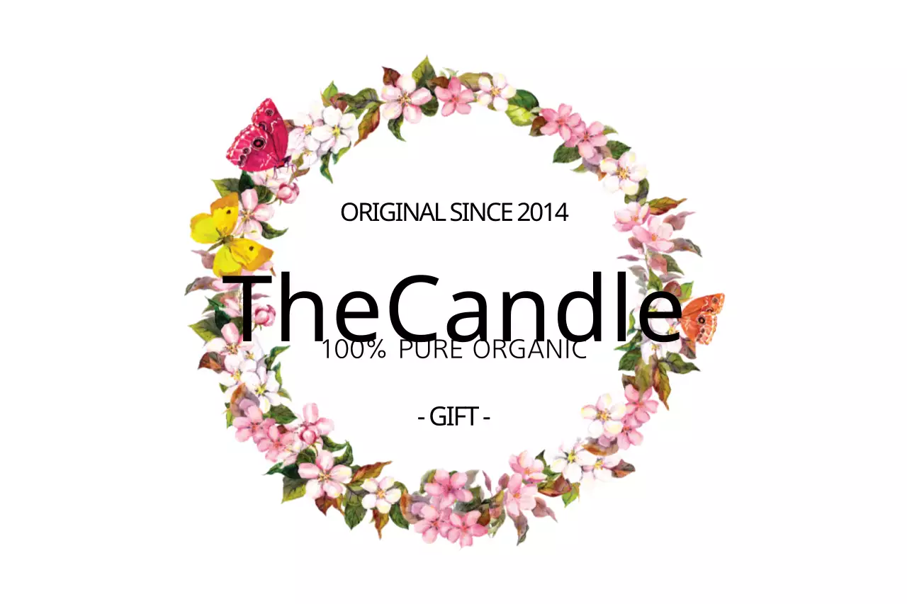 Pink Floral Candle Gift Banner