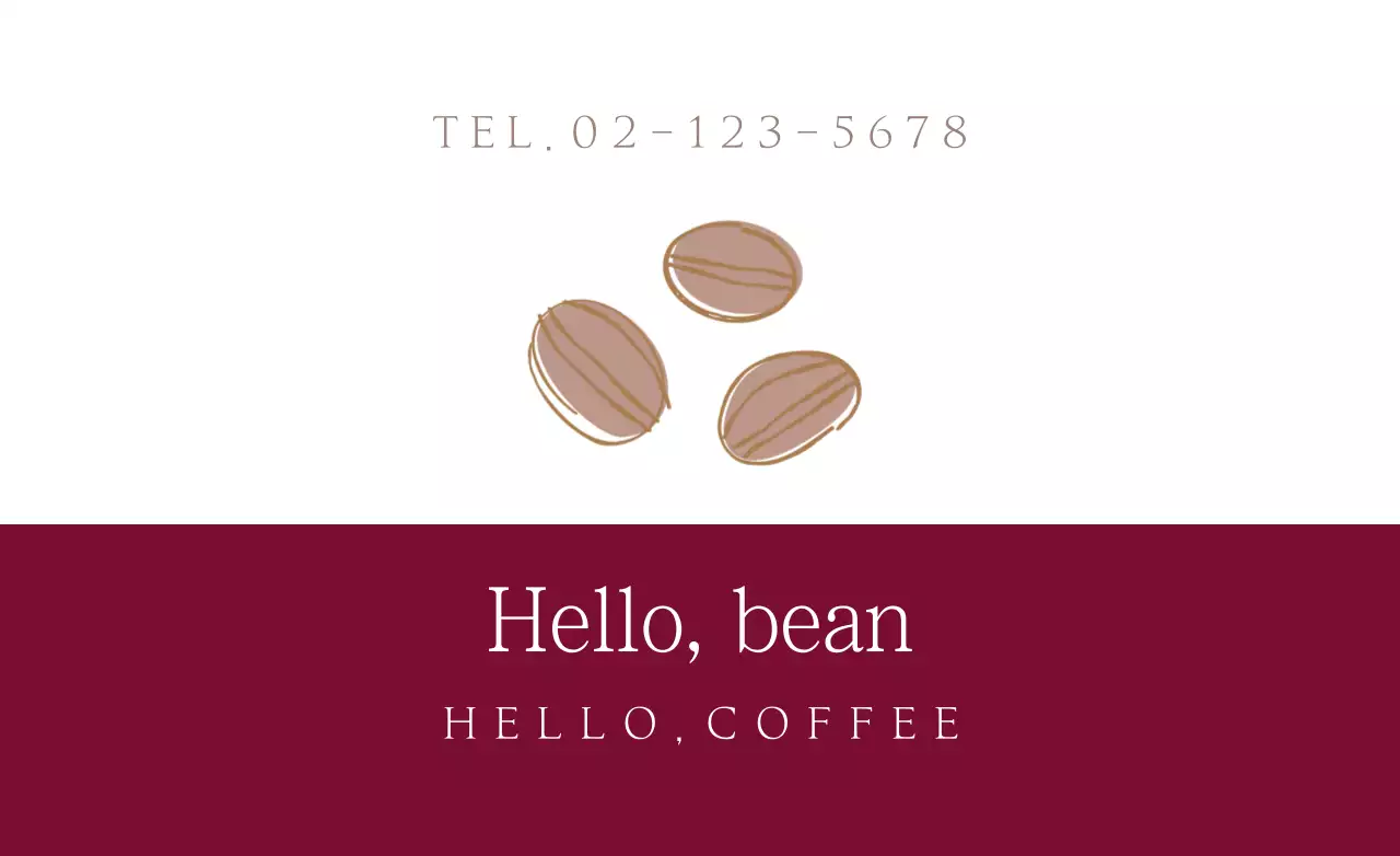 Maroon Minimal Coffee Promotion Banner